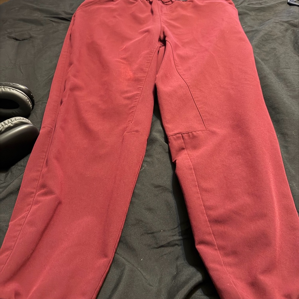 Figs Maroon Slim Jogger Pants